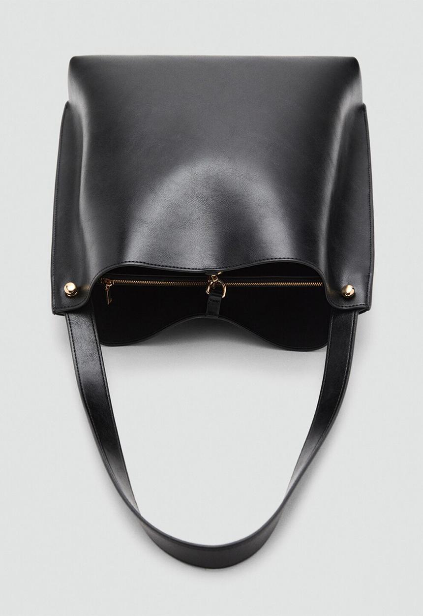 MANGO - Dots shoulder bag-black