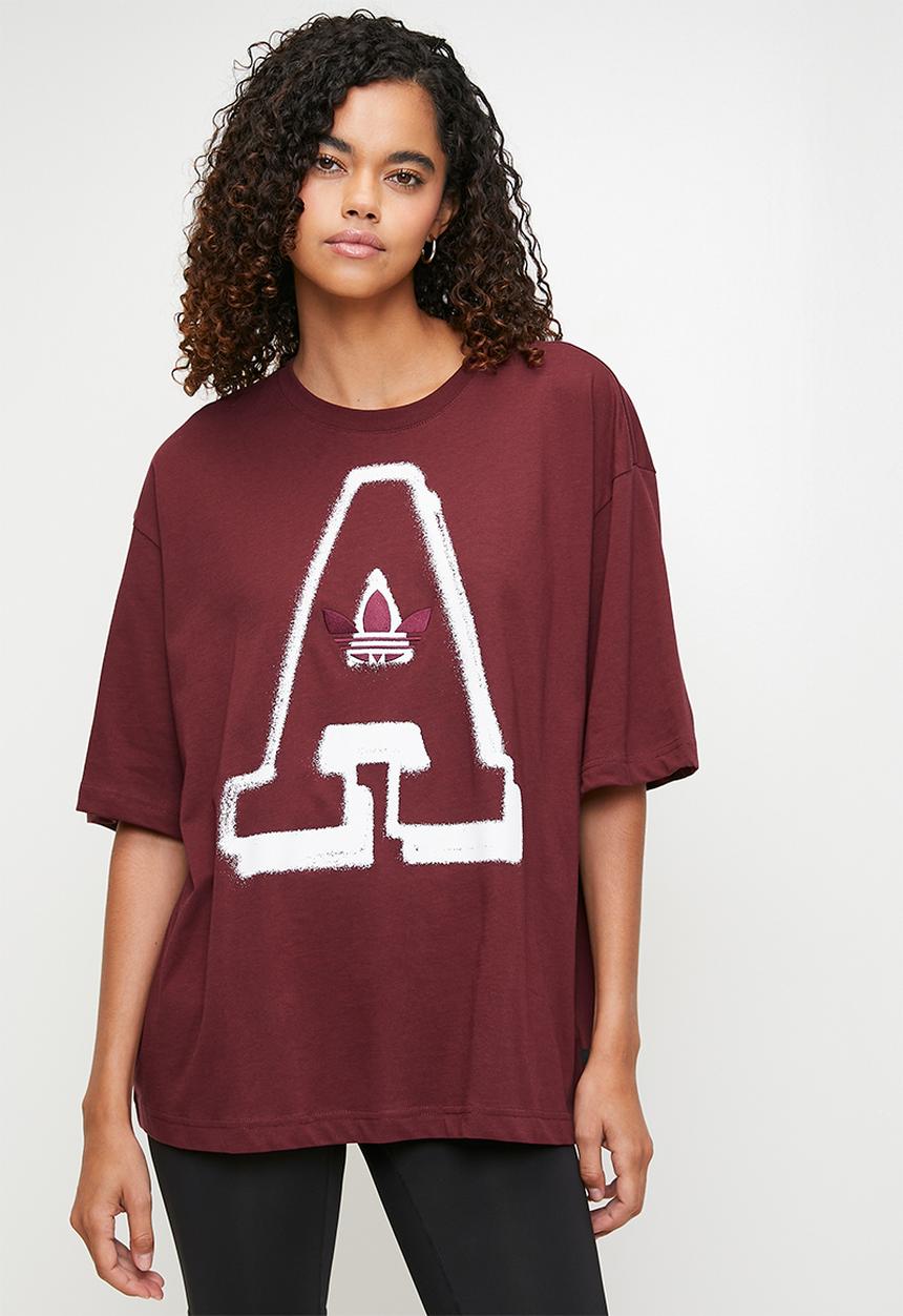adidas Originals - Loose Logo Tee W - Burgundy