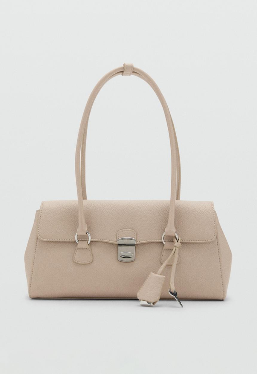 MANGO - Siena shoulder bag-natural