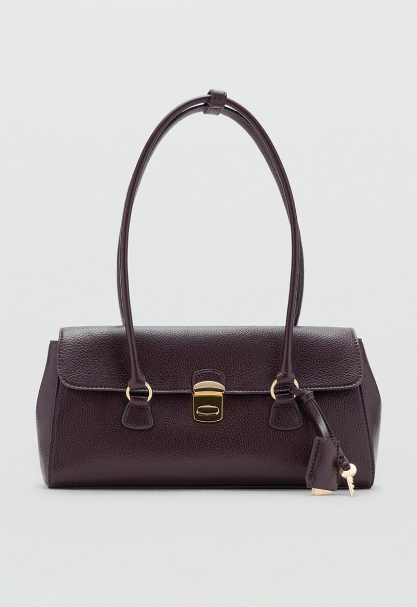 MANGO - Siena shoulder bag-dark red