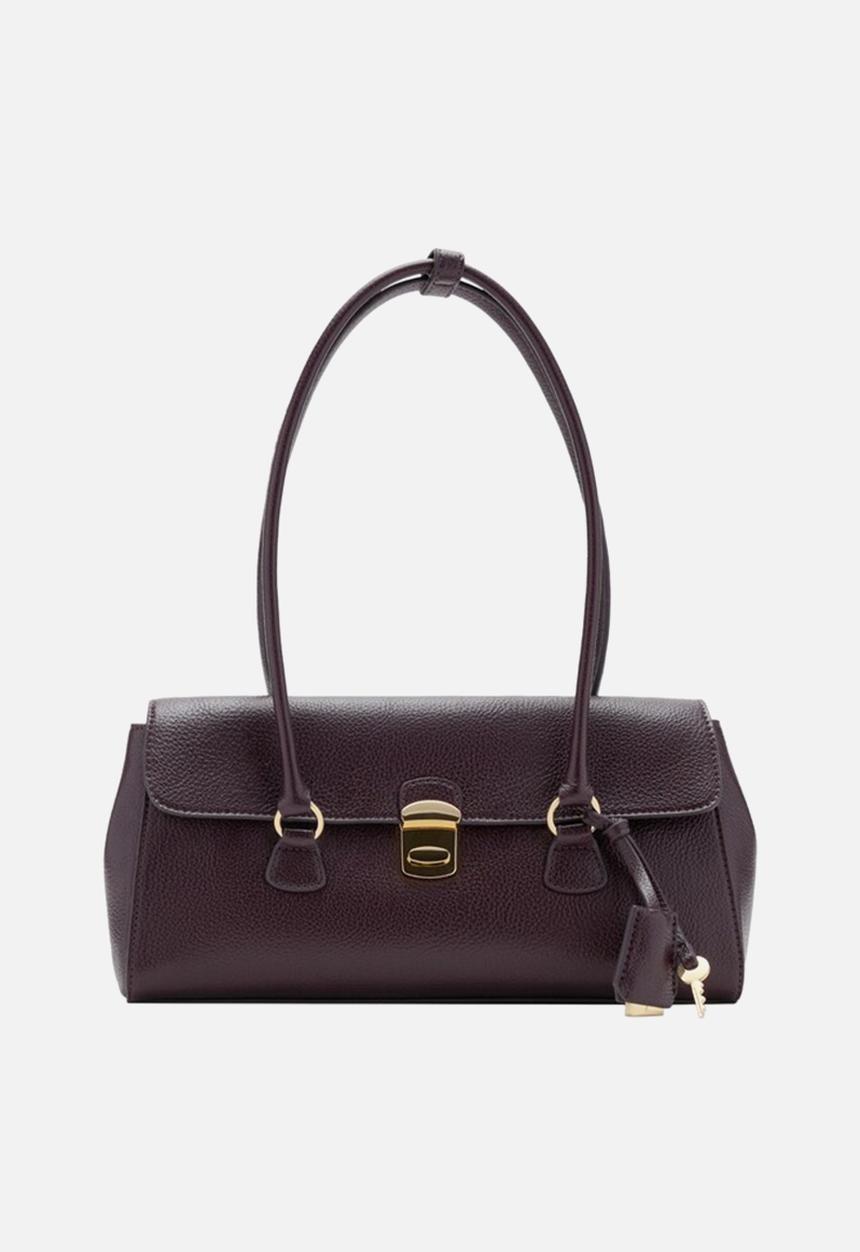 MANGO - Siena shoulder bag-dark red