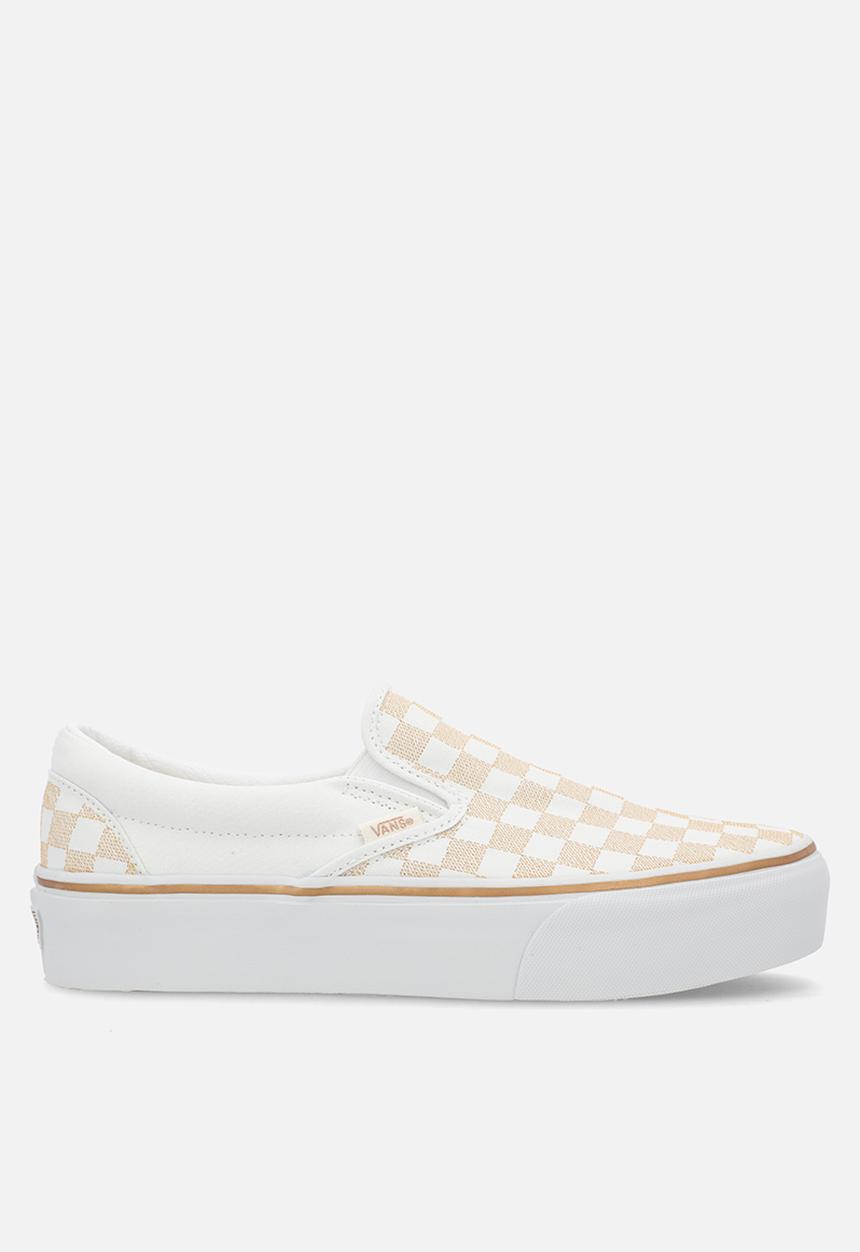 Vans - Classic Slip-On Platform - Metallic Checkrbrd Gold