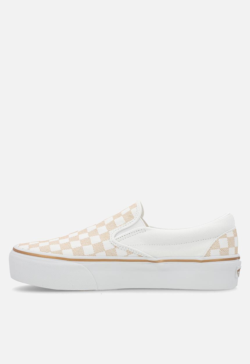 Vans - Classic Slip-On Platform - Metallic Checkrbrd Gold