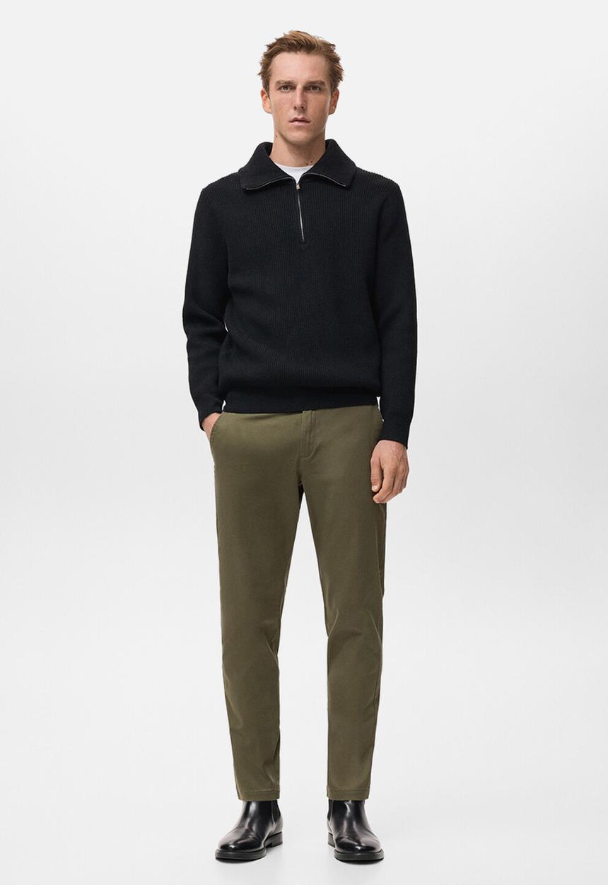 MANGO - Trousers Prato - Khaki