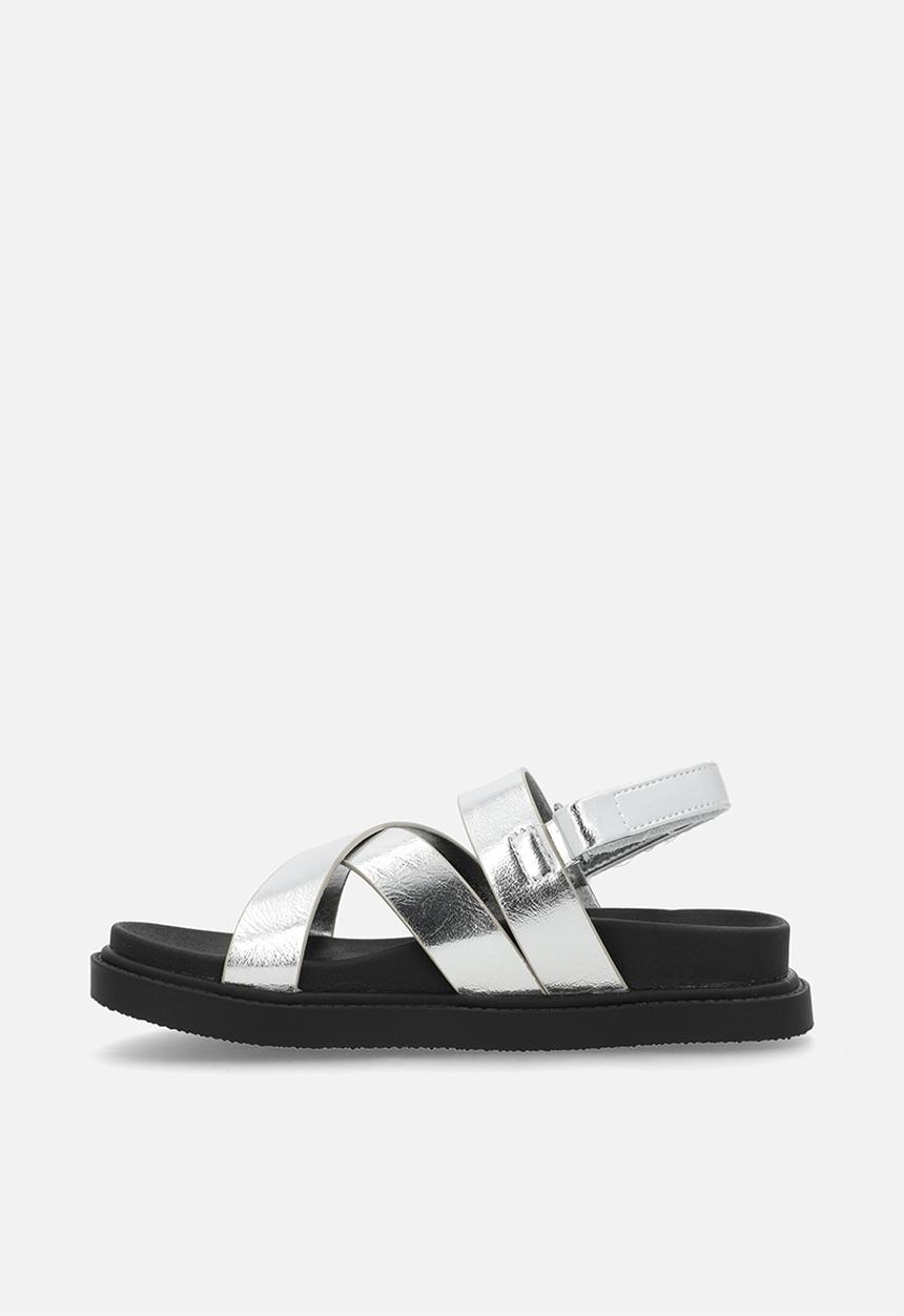 Cotton On - Blair multi strap sandal - silver metallic