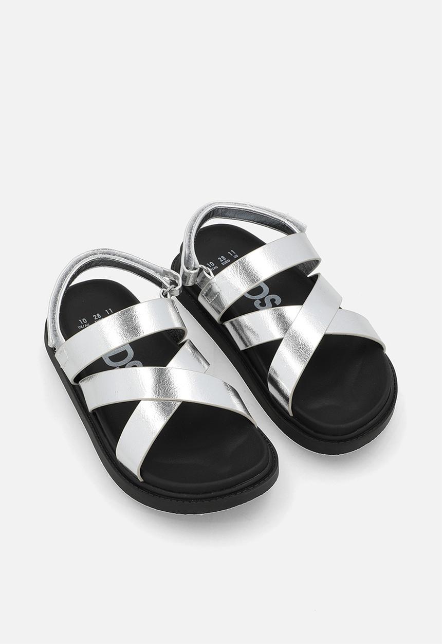 Cotton On - Blair multi strap sandal - silver metallic