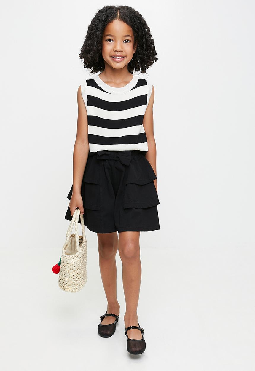 Pop Candy - Tiered shorts - eerie black