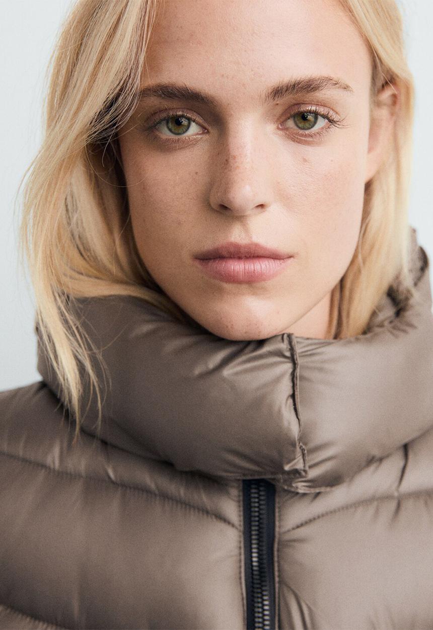 MANGO - Puffer coat bego - medium brown