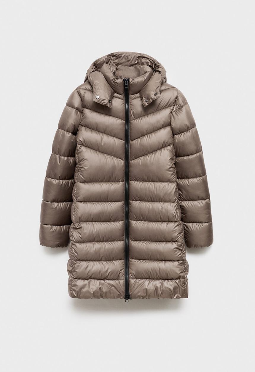 MANGO - Puffer coat bego - medium brown