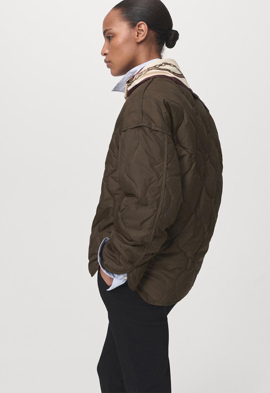 MANGO - Puffer coat nat - brown