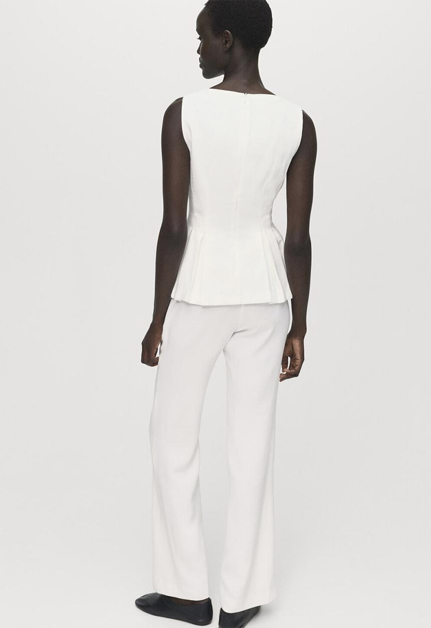MANGO - Top Naia - White