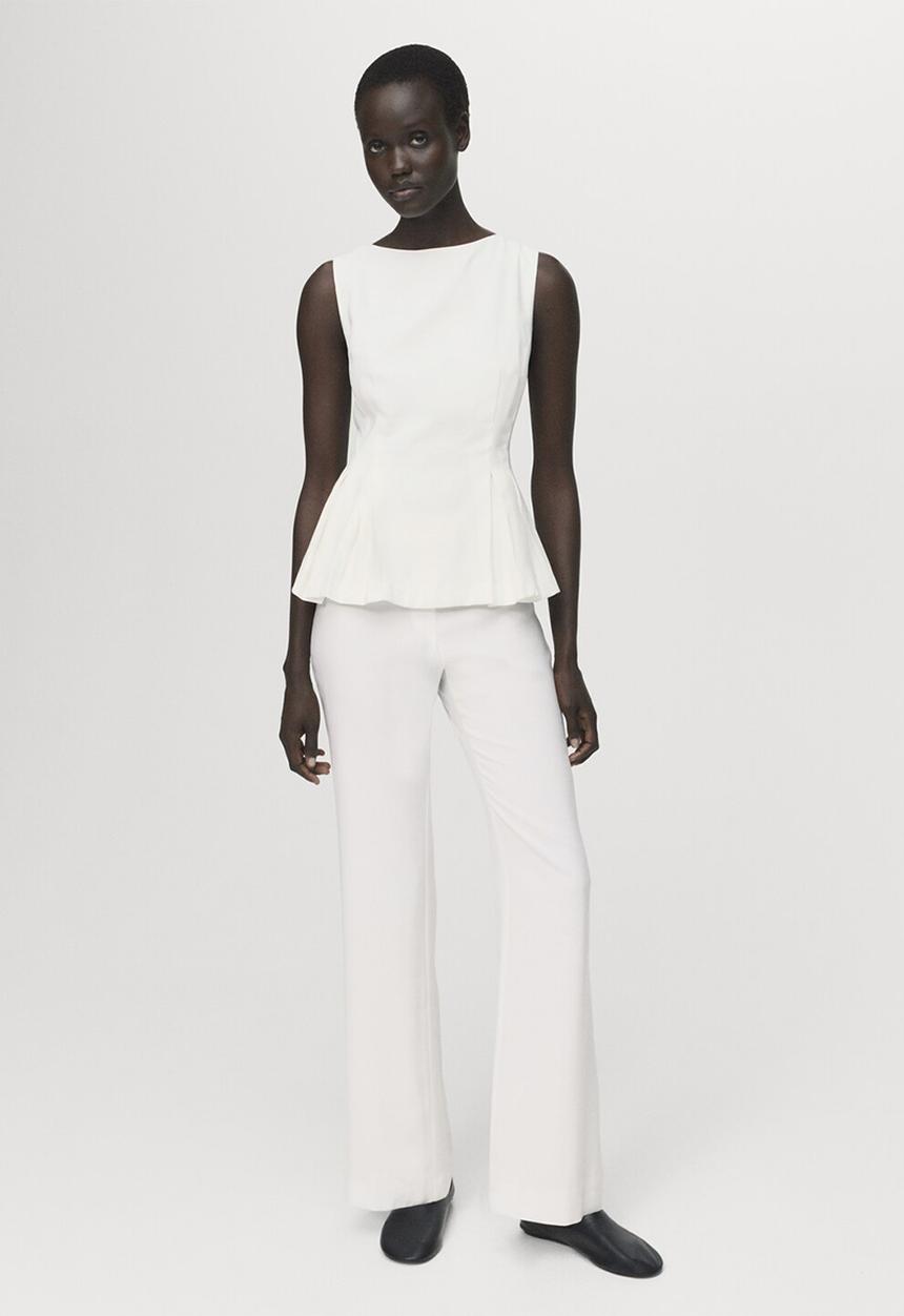 MANGO - Top Naia - White