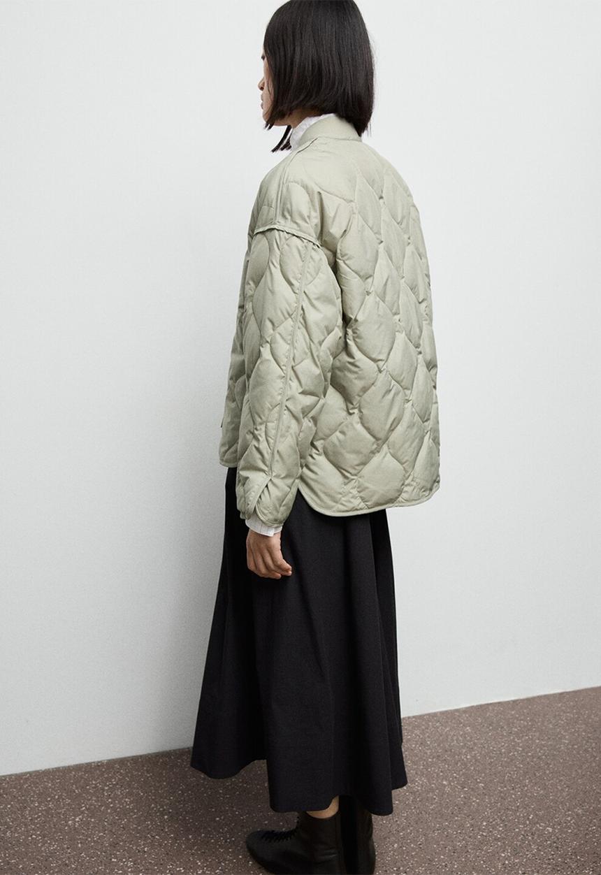 MANGO - Puffer coat nat - light pastel green
