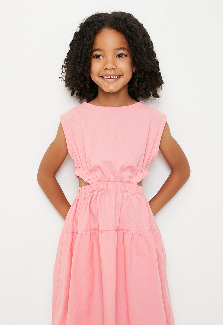 Pop Candy - Side cut-out blouson dress - pink fraud