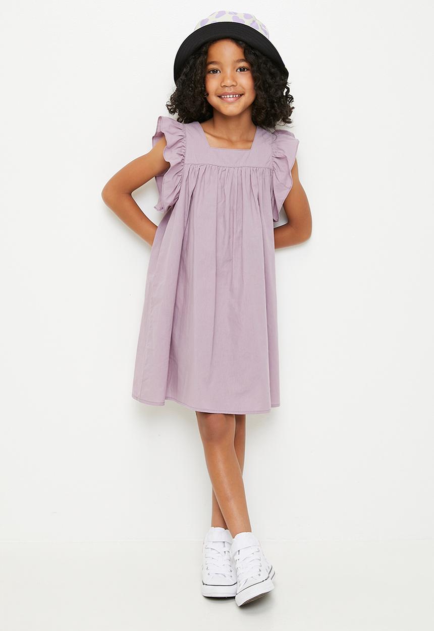 Pop Candy - Babydoll dress with ruffle sleeves - pale purple