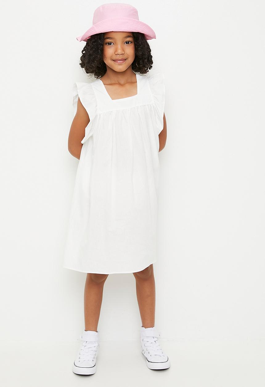 Pop Candy - Baby doll with ruffle sleeves - white