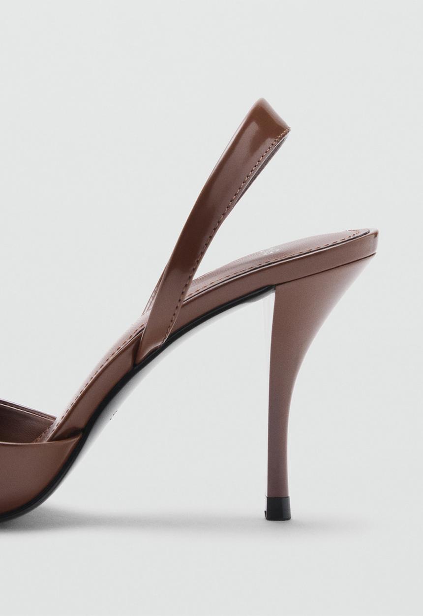 MANGO - Amber heel - dark brown