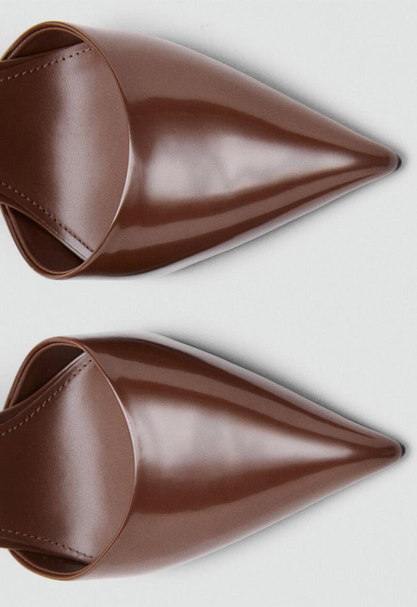 MANGO - Amber heel - dark brown