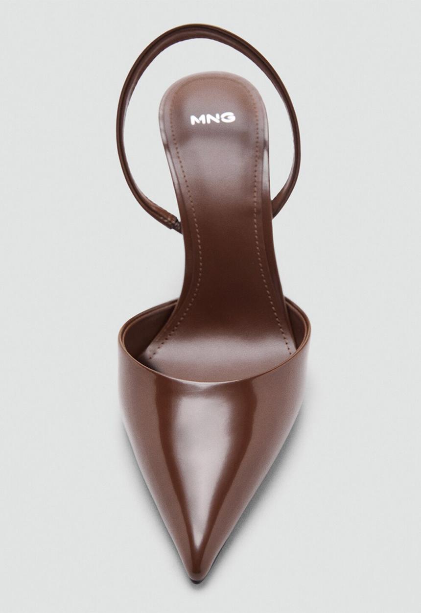 MANGO - Amber heel - dark brown