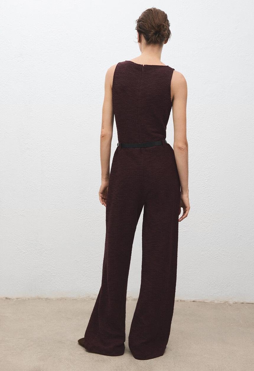 MANGO - Jumpsuit beltino - dark red