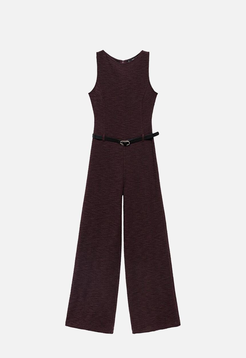 MANGO - Jumpsuit beltino - dark red