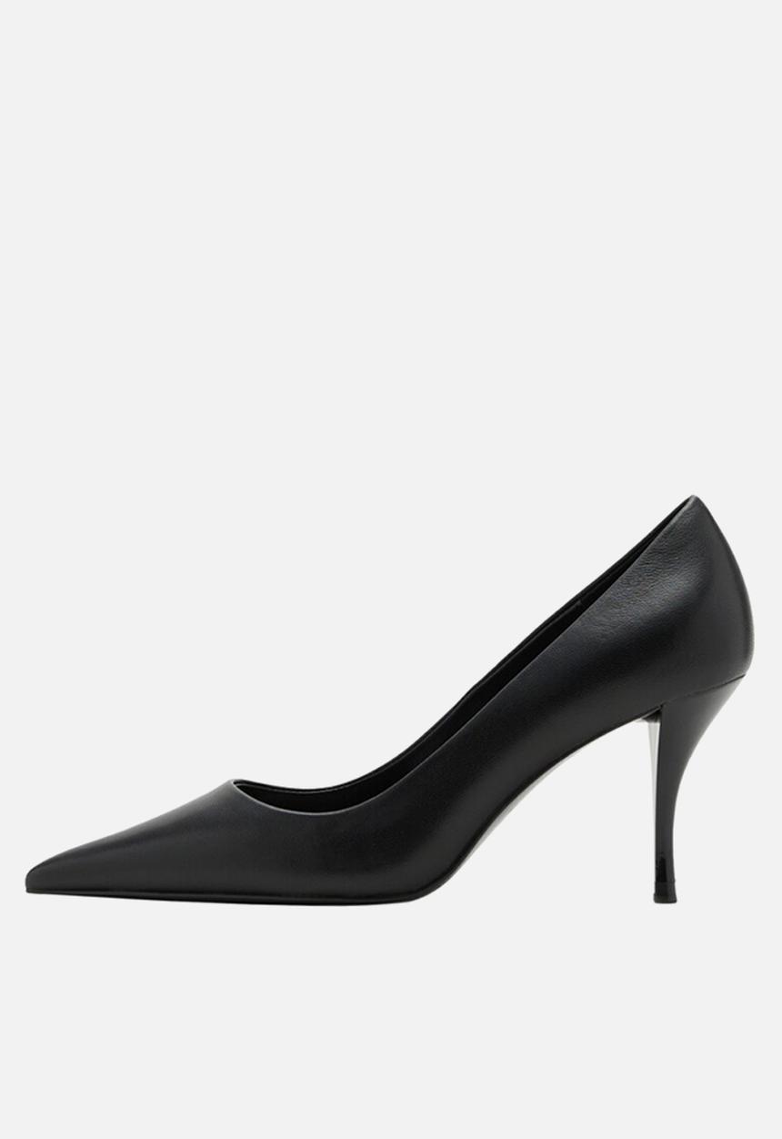 MANGO - Sota leather heel - black