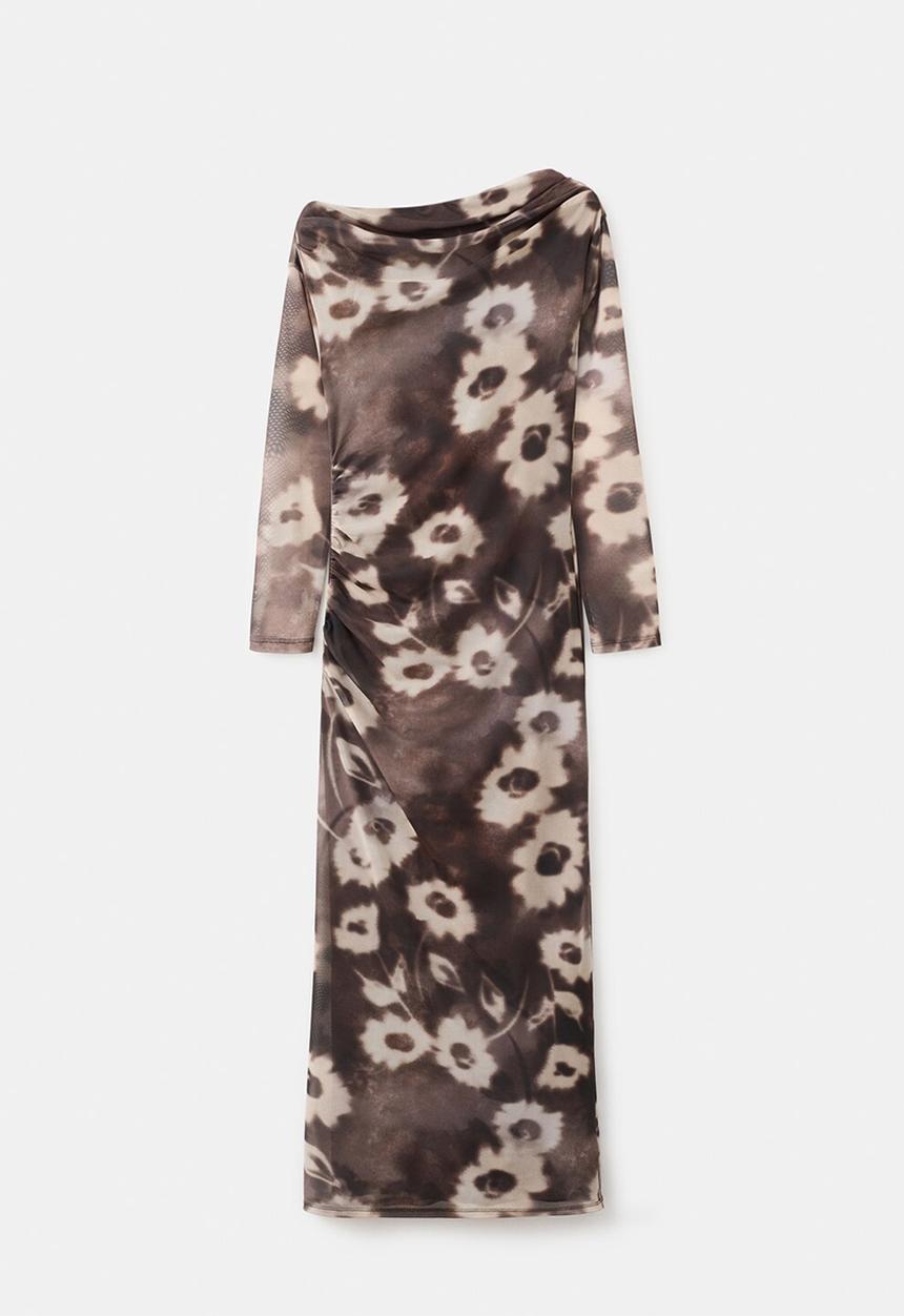 MANGO - Dress amaia - brown