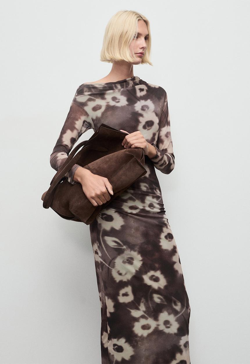MANGO - Dress amaia - brown