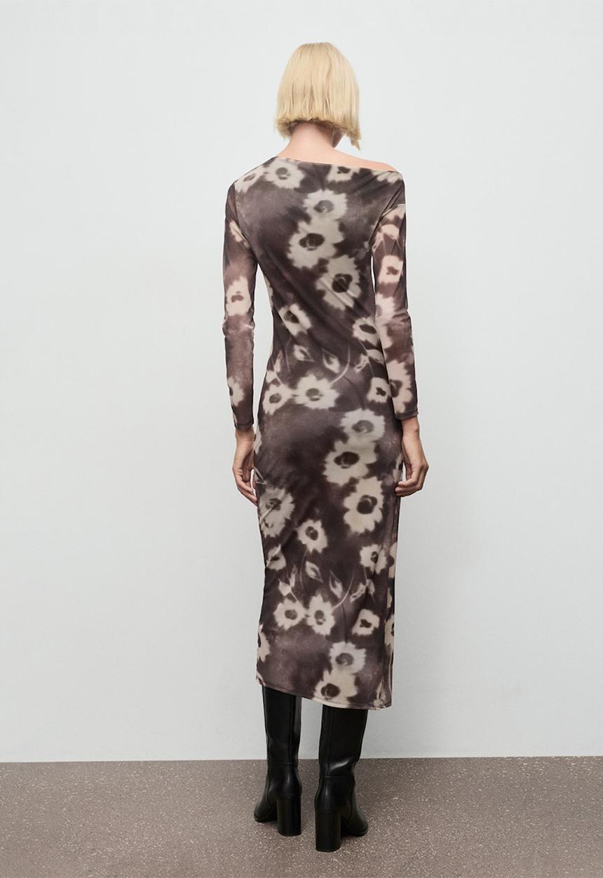 MANGO - Dress amaia - brown
