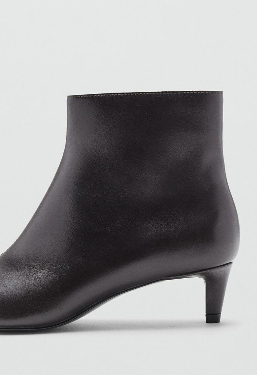 MANGO - Stress leather boot - dark brown