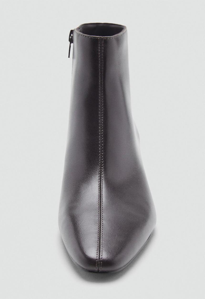 MANGO - Stress leather boot - dark brown