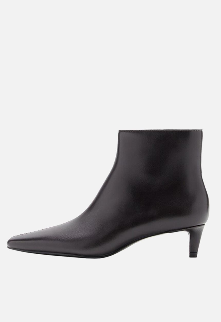 MANGO - Stress leather boot - dark brown