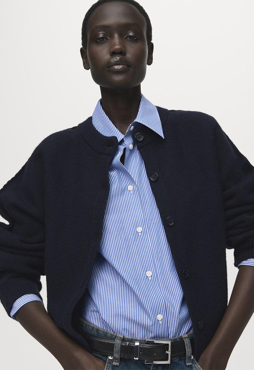 MANGO - Cardigan sea - navy