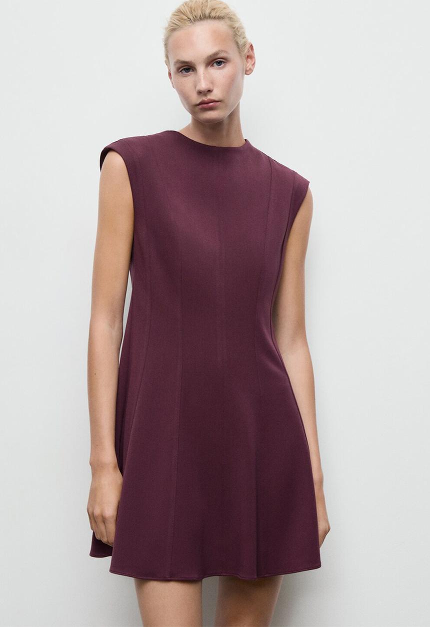 MANGO - Dress cati - dark red