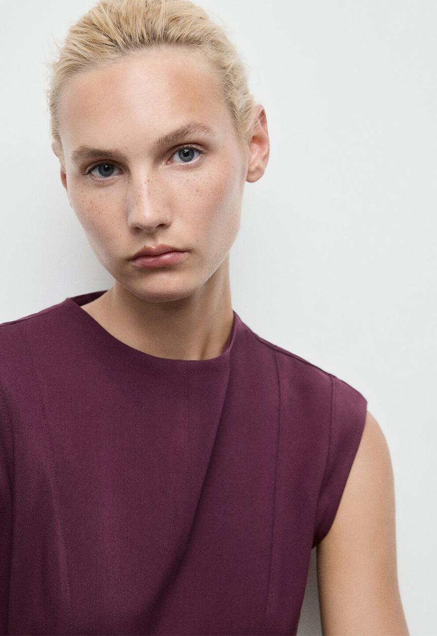 MANGO - Dress cati - dark red