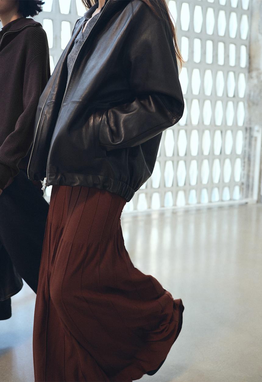 MANGO - Skirt choco - brown