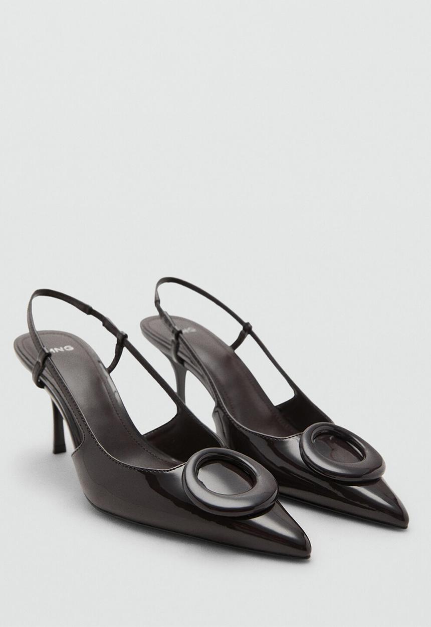 MANGO - Clea heel - dark brown