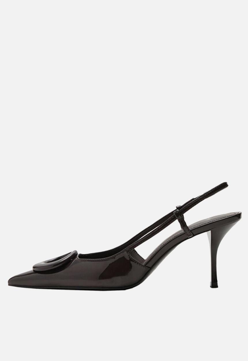MANGO - Clea heel - dark brown
