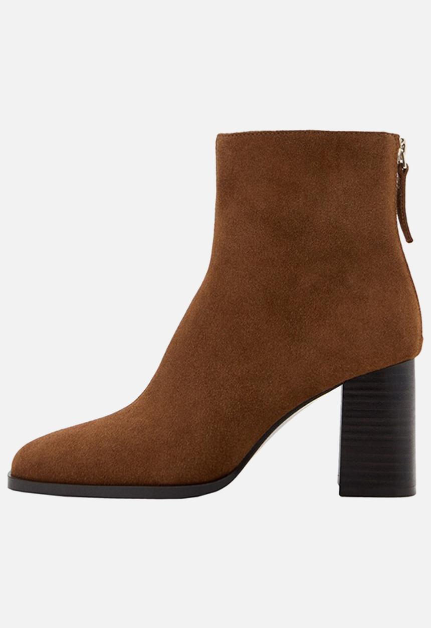 MANGO - Glorious suede ankle boot - medium brown