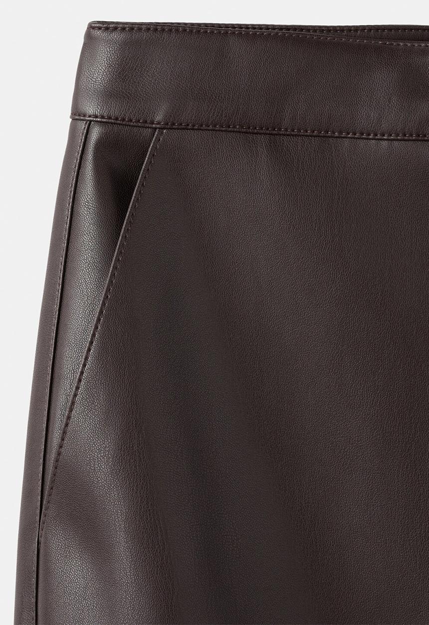 MANGO - Skirt pencil - dark brown