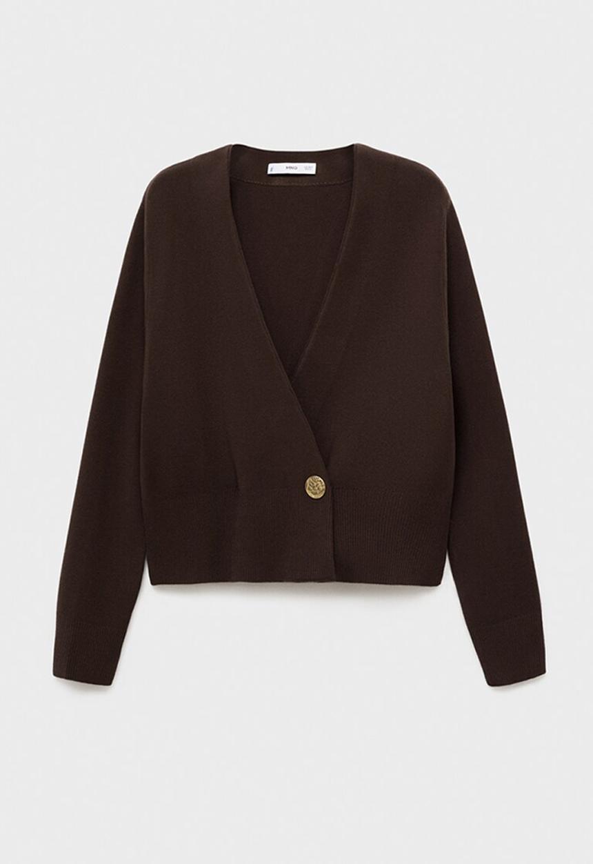 MANGO - Cardigan anita - dark brown