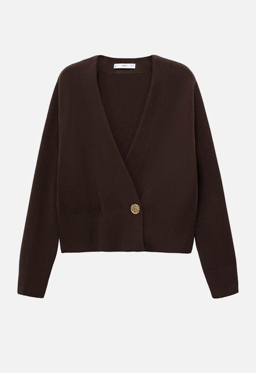 MANGO - Cardigan anita - dark brown