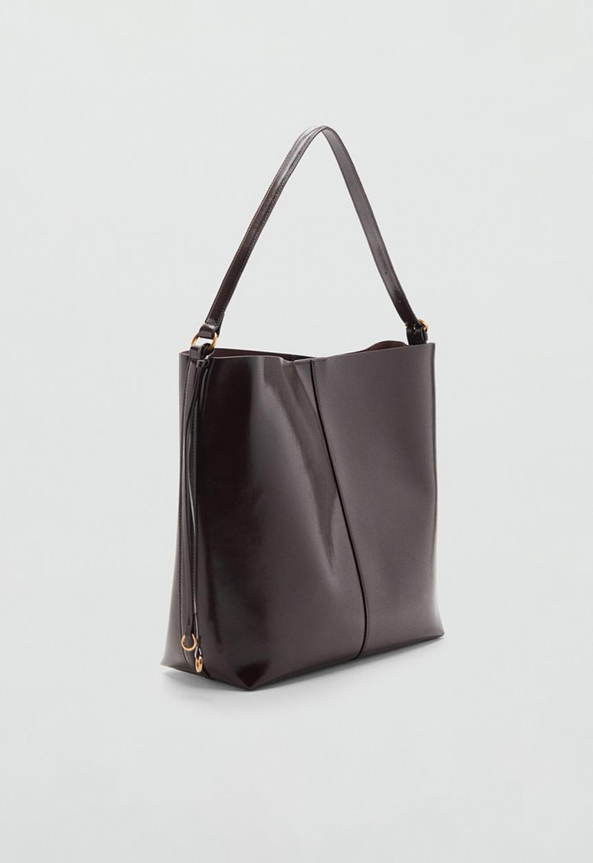 MANGO - Antonia shoulder bag - dark brown