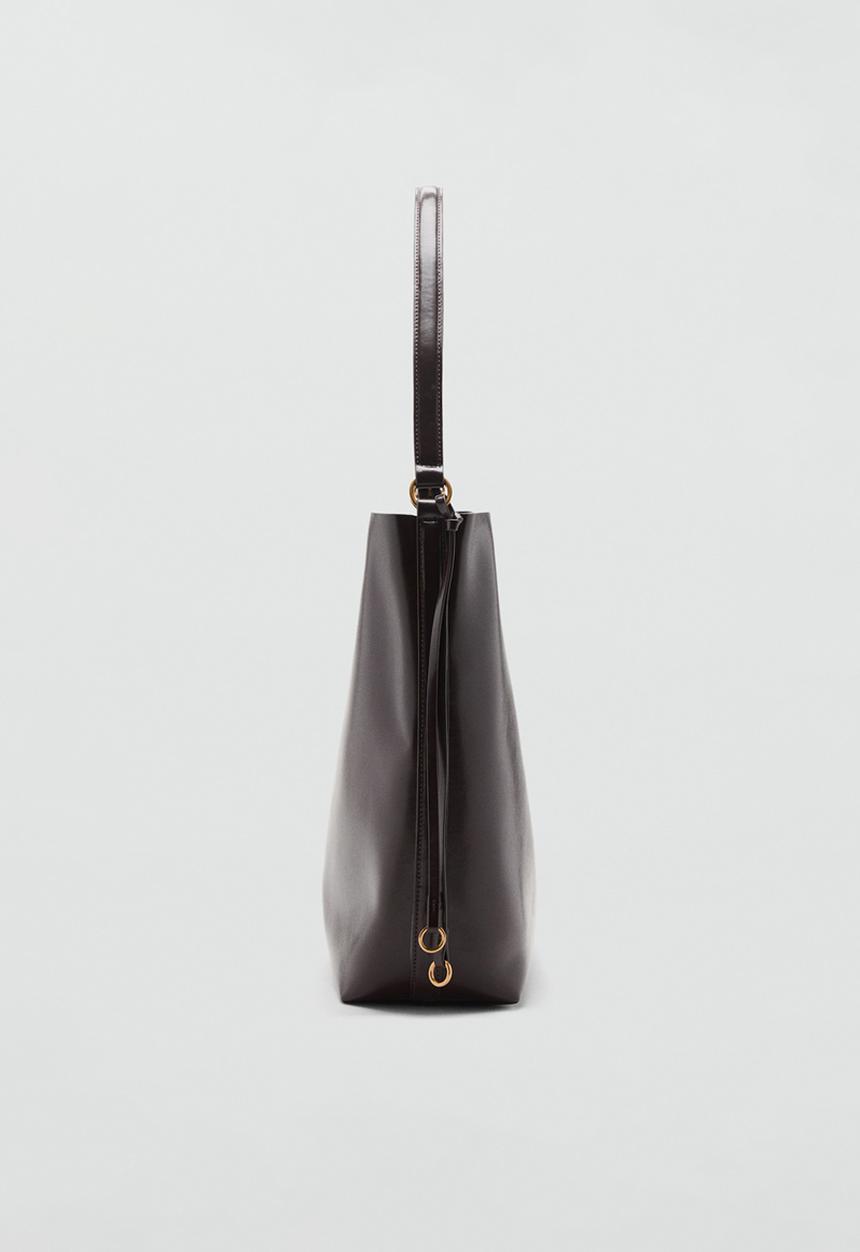MANGO - Antonia shoulder bag - dark brown