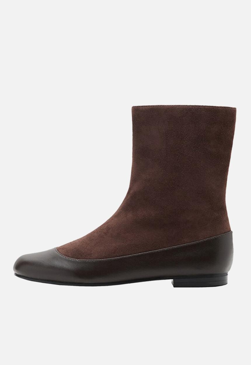 MANGO - Botina suede boot - dark brown