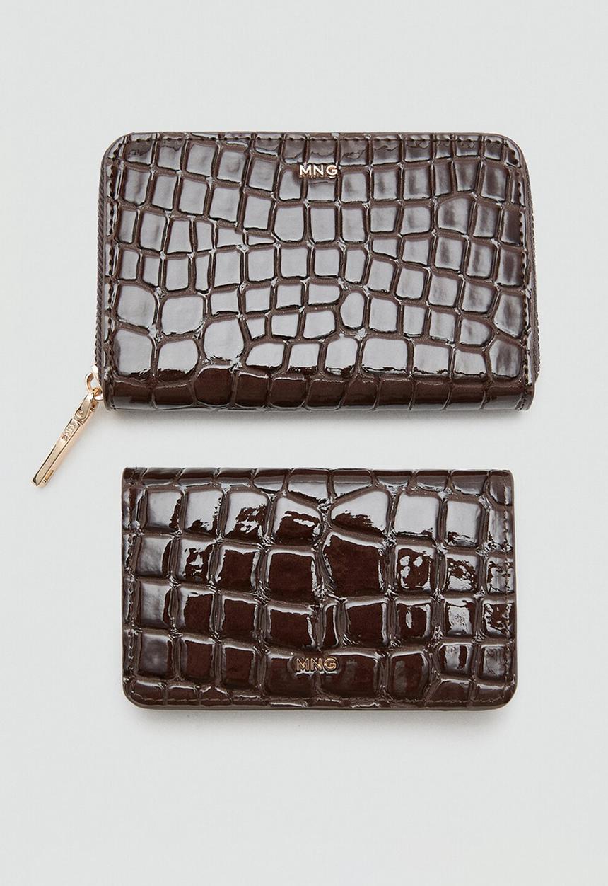MANGO - Dino wallet - dark brown