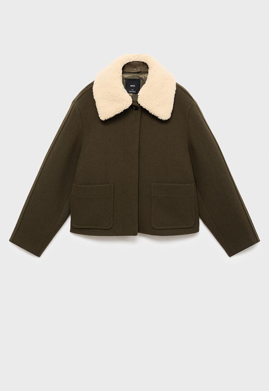 MANGO - Jacket mus - beige/khaki