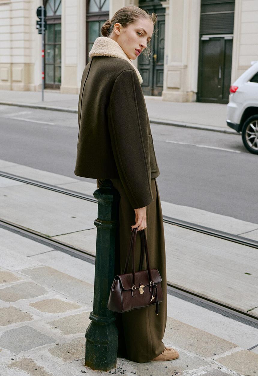 MANGO - Jacket mus - beige/khaki