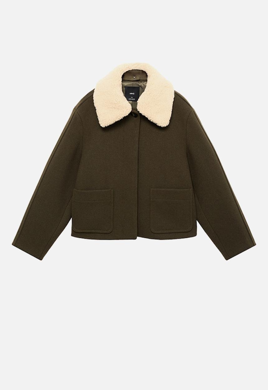 MANGO - Jacket mus - beige/khaki