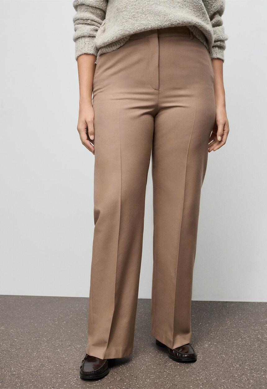MANGO - Trousers natalie - medium brown